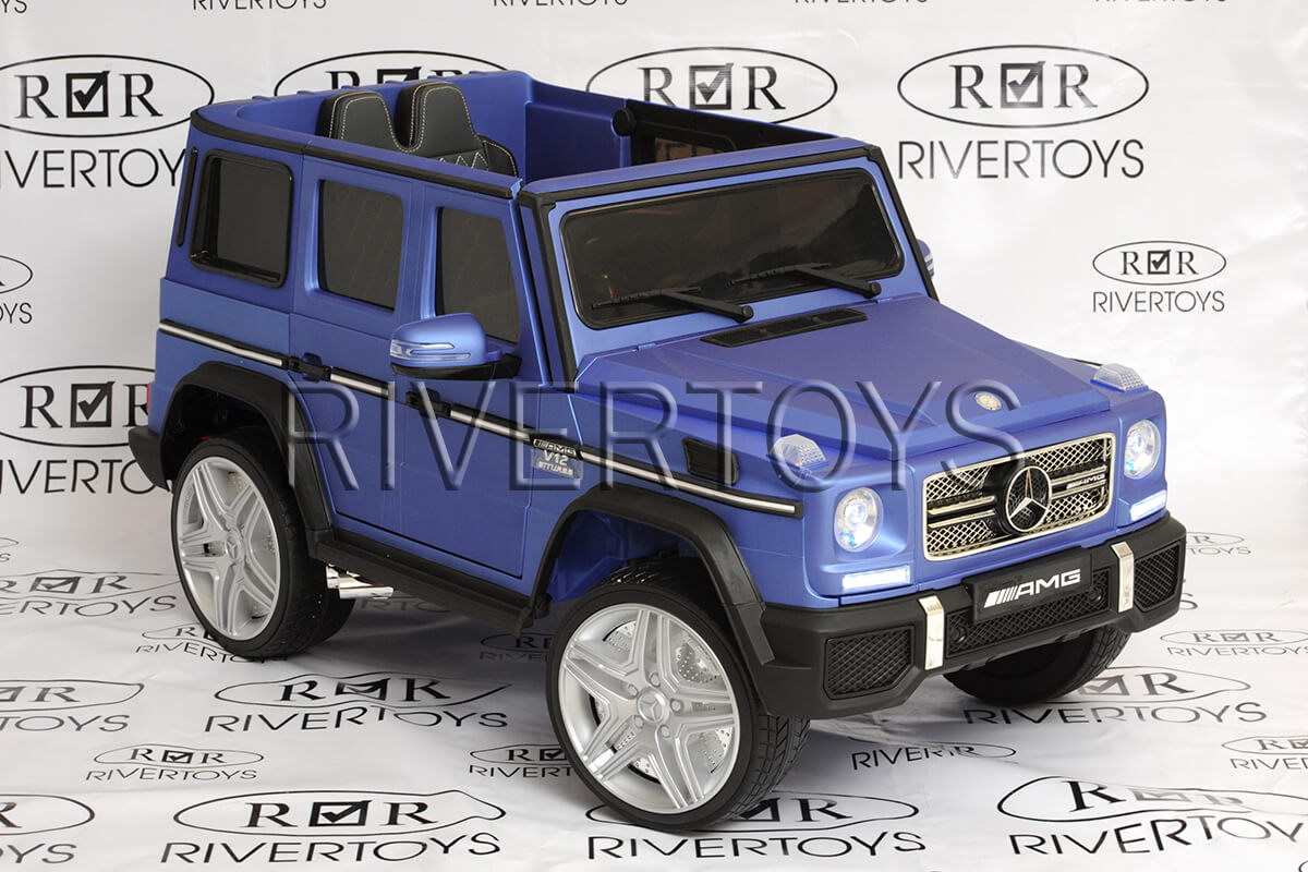 Детский электромобиль мercedes-benz g65 синий.глян